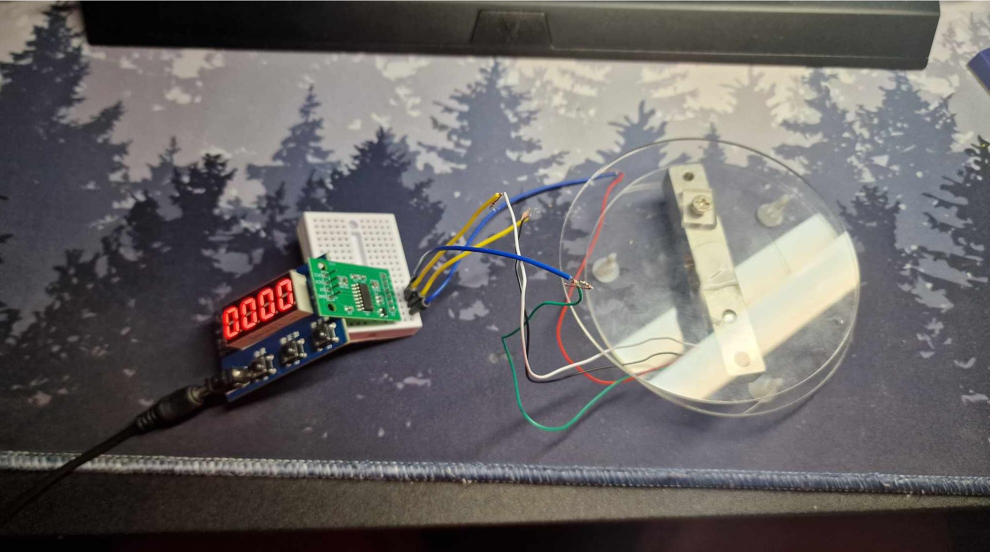 Amplifier load cell setup